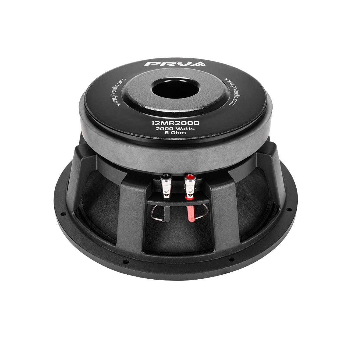 PRV Audio 12MR2000 close-up on 4-inch coil demonstrating efficiency in loud systems