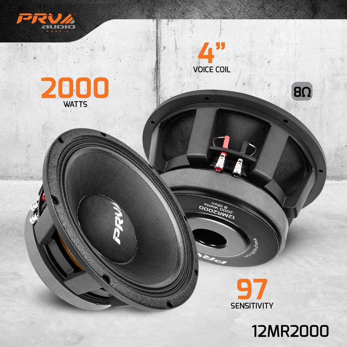 PRV Audio 12MR2000 ferrite magnet supports high-power performance in loud venues