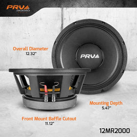 PRV Audio 12MR2000 spider suspension shows durable construction for intense playback