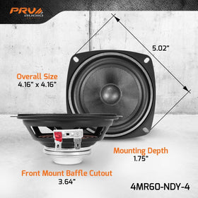 PRV AUDIO cone close-up revealing construction for clear midrange