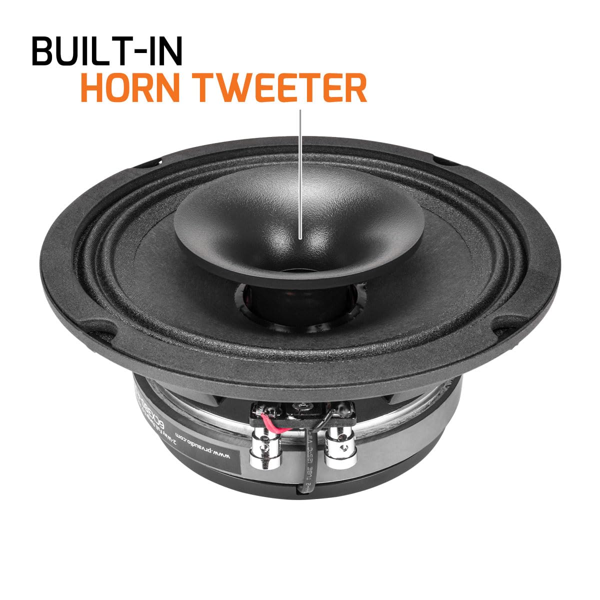 PRV AUDIO 6CX380-4 Slim coaxial-2-way delivers balanced mids and highs.
