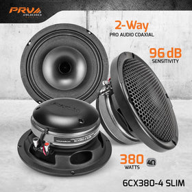 PRV AUDIO 6CX380-4 Slim compact design fits tight spaces while sounding clear.