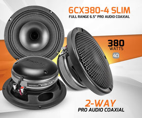 PRV AUDIO 6CX380-4 Slim installation-kit-included includes grill and mounting hardware.