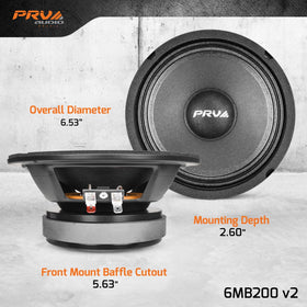 PRV Audio 6MB200 v2 double-roll surround for stable bass response