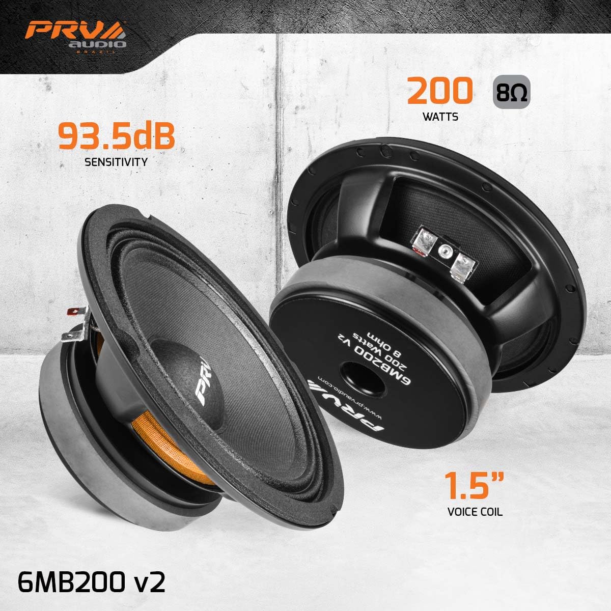 PRV Audio 6MB200 v2 voice coil supports high power handling and durability