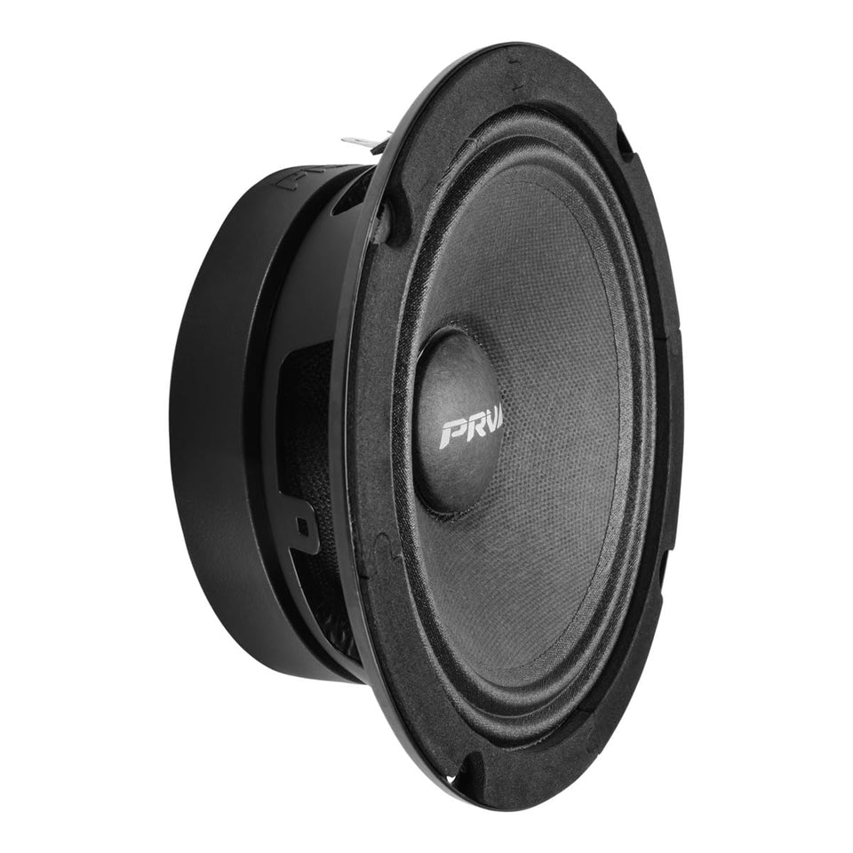 PRV AUDIO front view of 6.5 inch midrange speaker showing grille and frame for clear mid vocals
