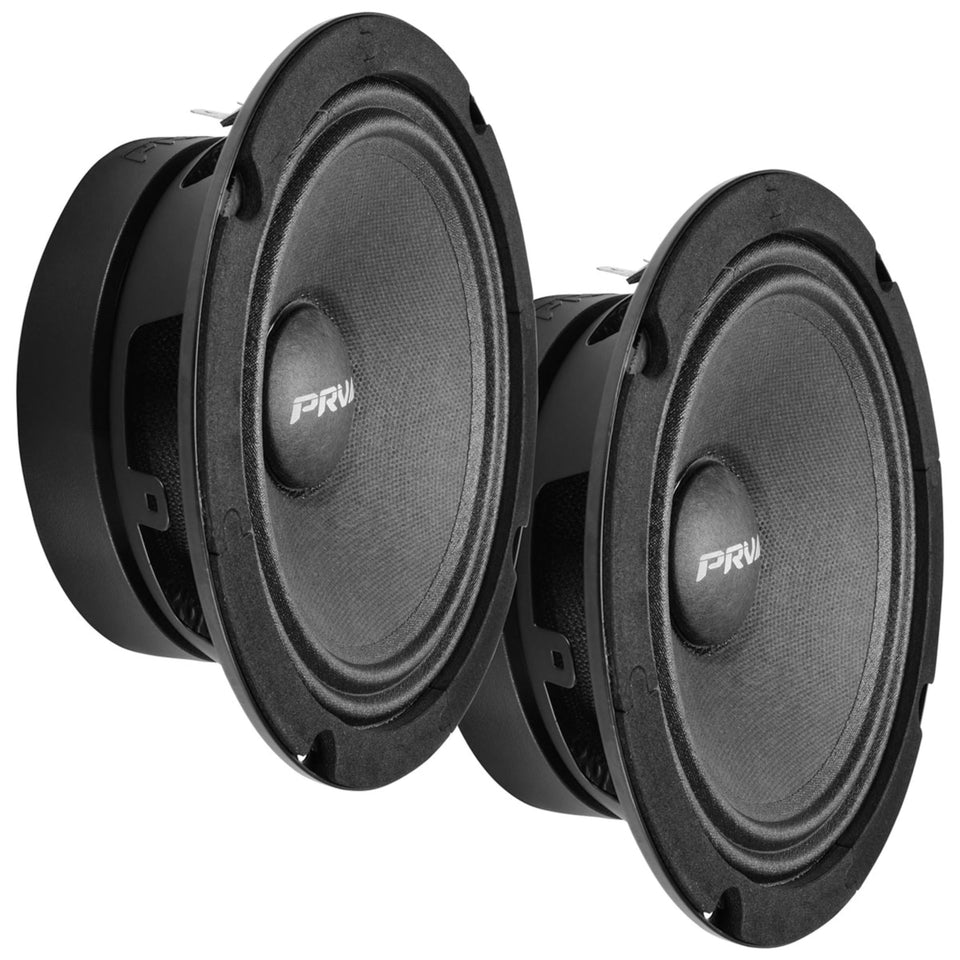 PRV AUDIO 6.5-inch midrange front view showing grille and cone for clear mid vocals