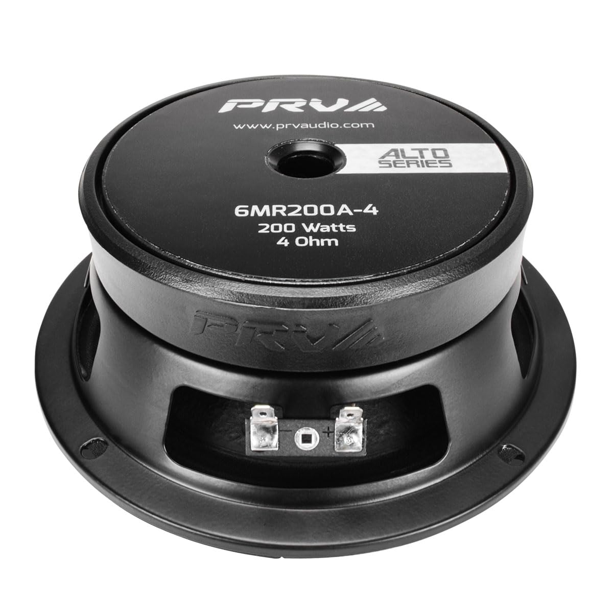PRV AUDIO installed in a car door demonstrating compact fit and strong midrange output