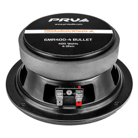 PRV AUDIO 6MR400-4 in-car installation setup for high-fidelity midrange