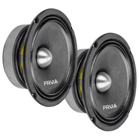 PRV AUDIO 6MR400-4 midrange bullet closeup with aluminum cooling phase plug for efficiency