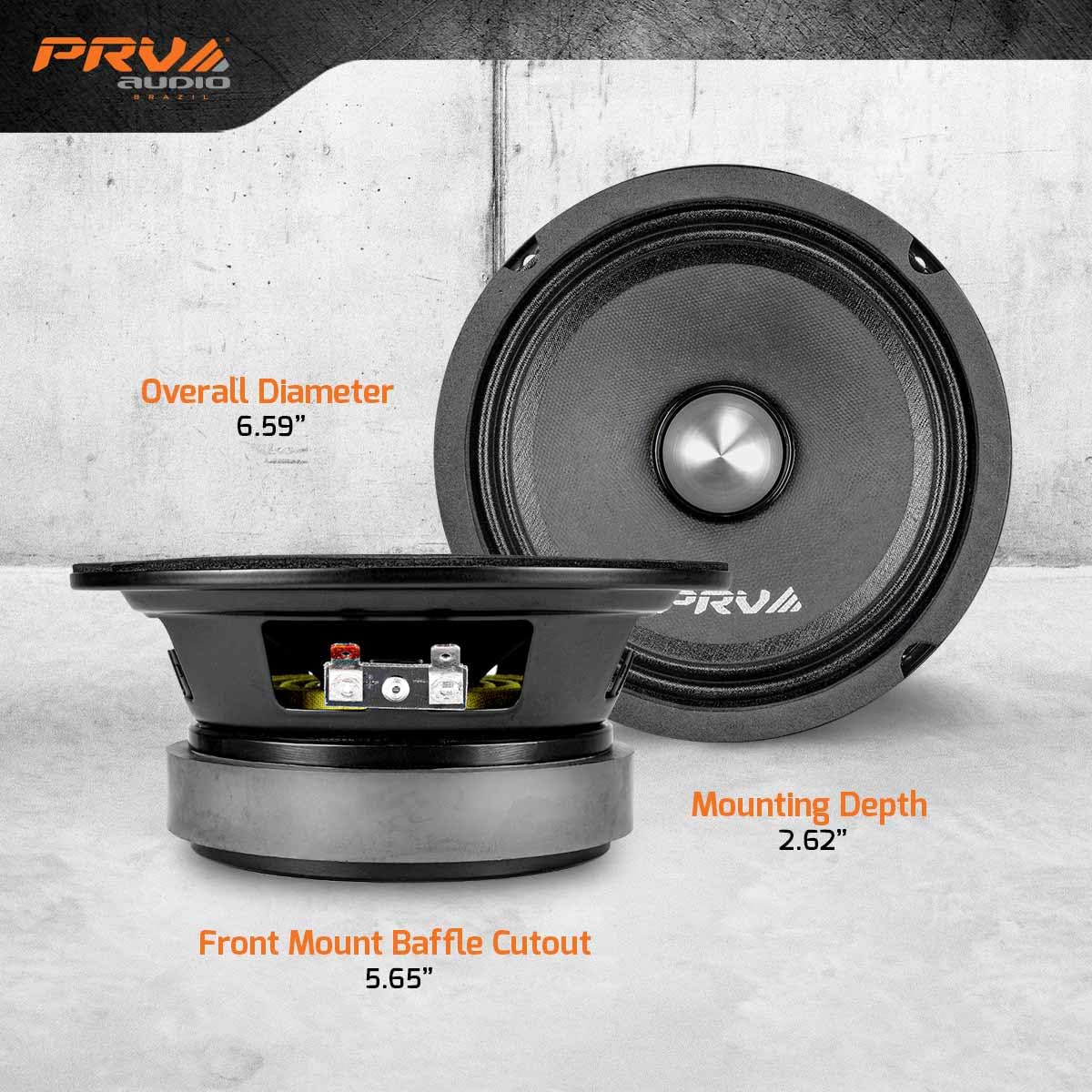 PRV AUDIO 6MR400-4 pair ready for upgrade in a multi-driver system