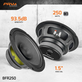 PRV AUDIO cone close-up highlighting dual-cone design for wide frequency response