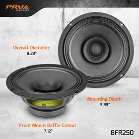 PRV AUDIO magnet and basket back view illustrating robust motor and heat handling