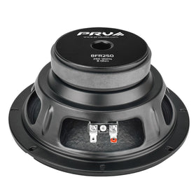 PRV AUDIO voice coil detail showing Kapton former and CCAW coil for durability