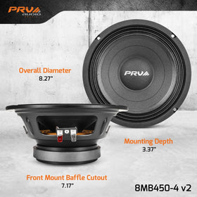 PRV AUDIO detailed shot of cone texture and surround for controlled midbass response