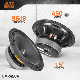 PRV AUDIO side depth profile highlighting 3.21 inch shallow mount for flexible cabinets