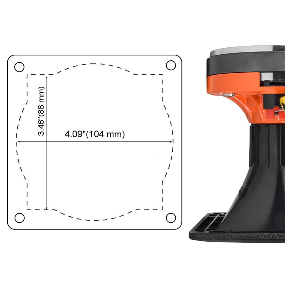 PRV AUDIO compact exponential horn demonstrates easy mount for front-firing setups