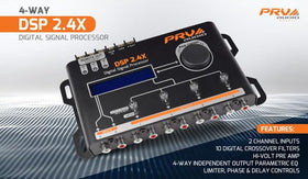 PRV AUDIO LCD interface displaying menus for fast real-time adjustments