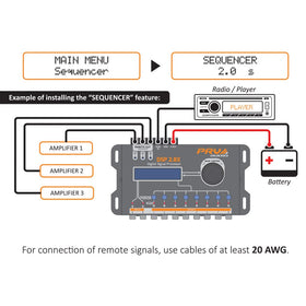 PRV AUDIO DSP 2.8X installation kit with harness and guide