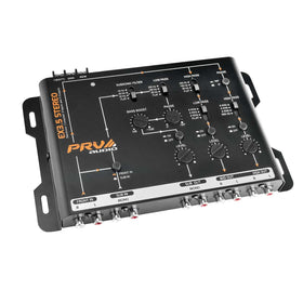 PRV AUDIO EX3.5 crossover front panel with adjustable filters for tailored car sound.