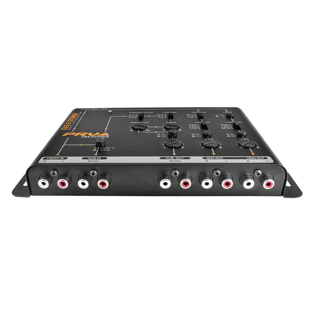 PRV AUDIO EX3.5 has RCA inputs and outputs enabling flexible 2- or 3-way setup.