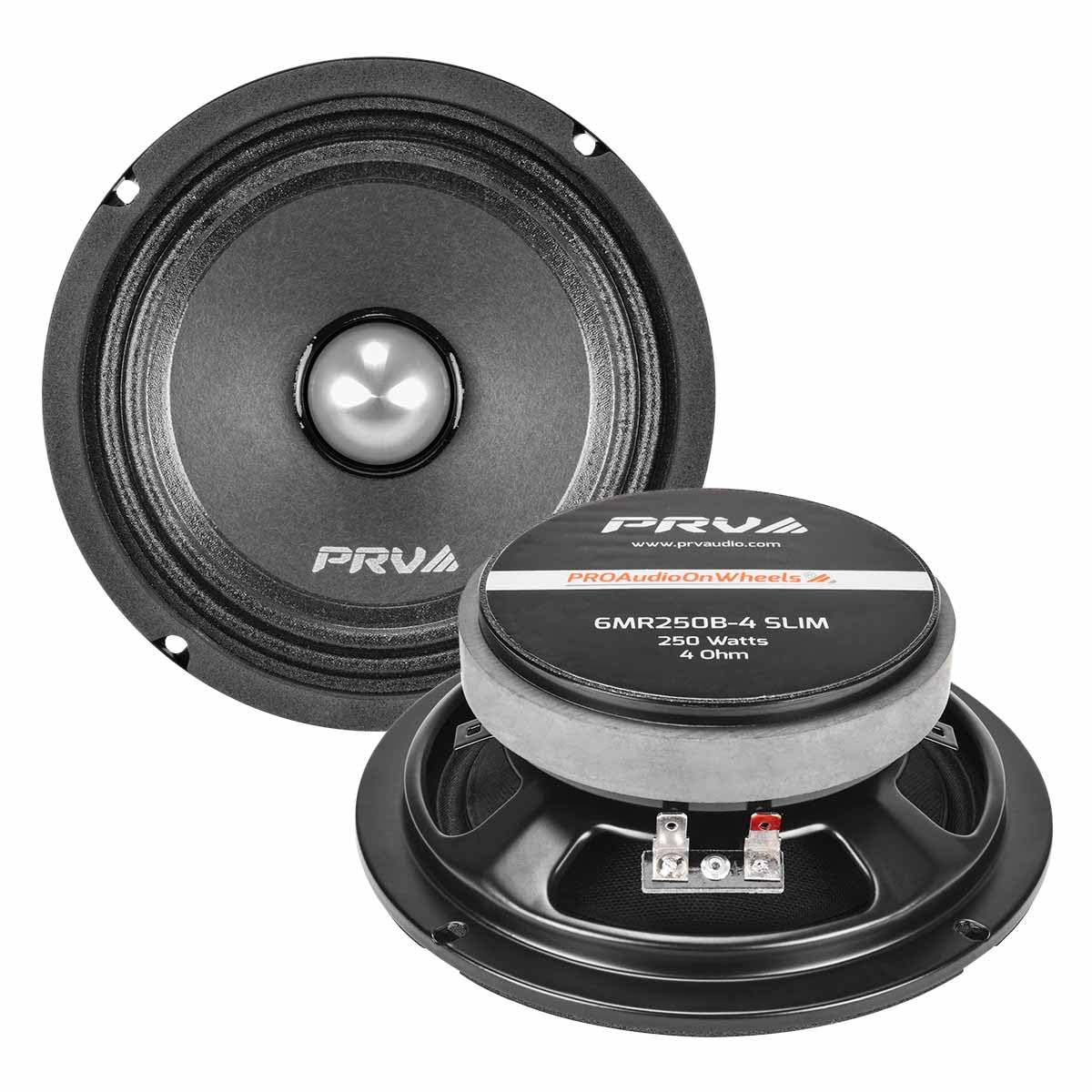 PRV AUDIO lifestyle shot in a car interior, demonstrates real-world audio upgrade benefit