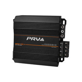 PRV Audio MDX1200.4 front view for compact high-power installation.