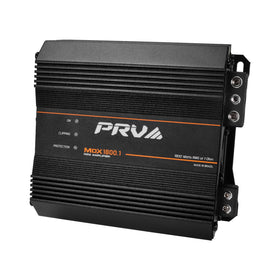 PRV Audio MDX1800.1 front view compact 1-channel amp for high-power motorcycle installs