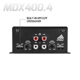 MDX400.4 installed in a car dashboard for enhanced audio performance