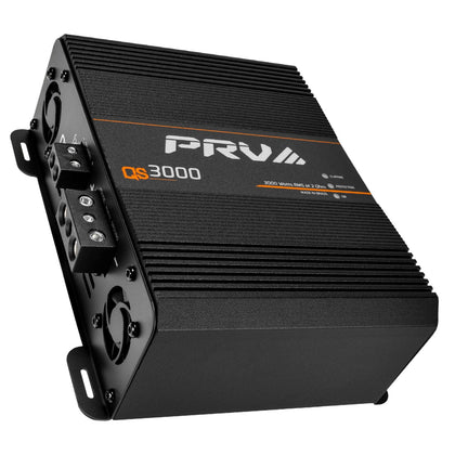 PRV Audio QS3000 front view shows compact power for car audio systems