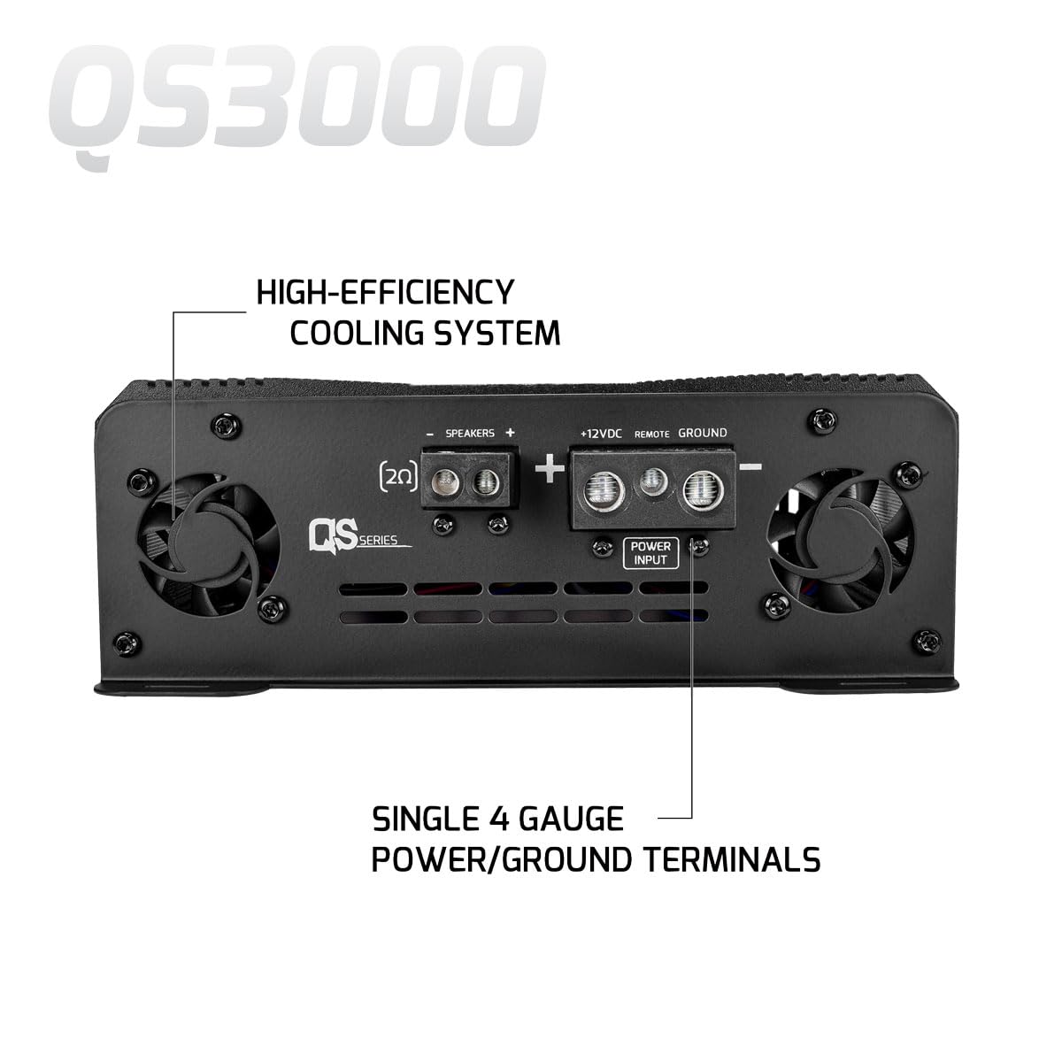 PRV Audio QS3000 LED indicators help monitor power and protection status