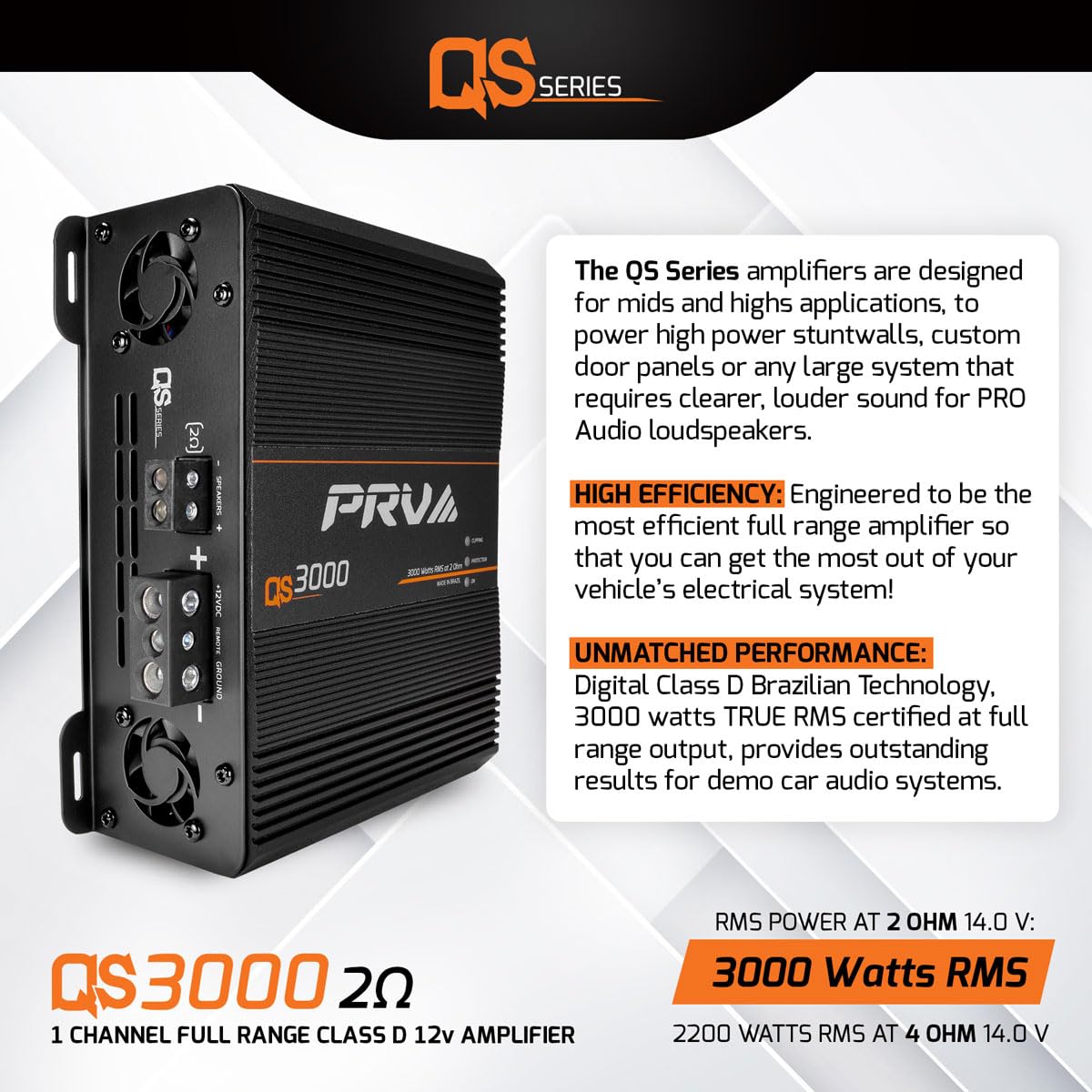 PRV Audio QS3000 top panel with built in filters for precise tuning