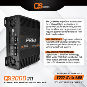 PRV Audio QS3000 top panel with built in filters for precise tuning