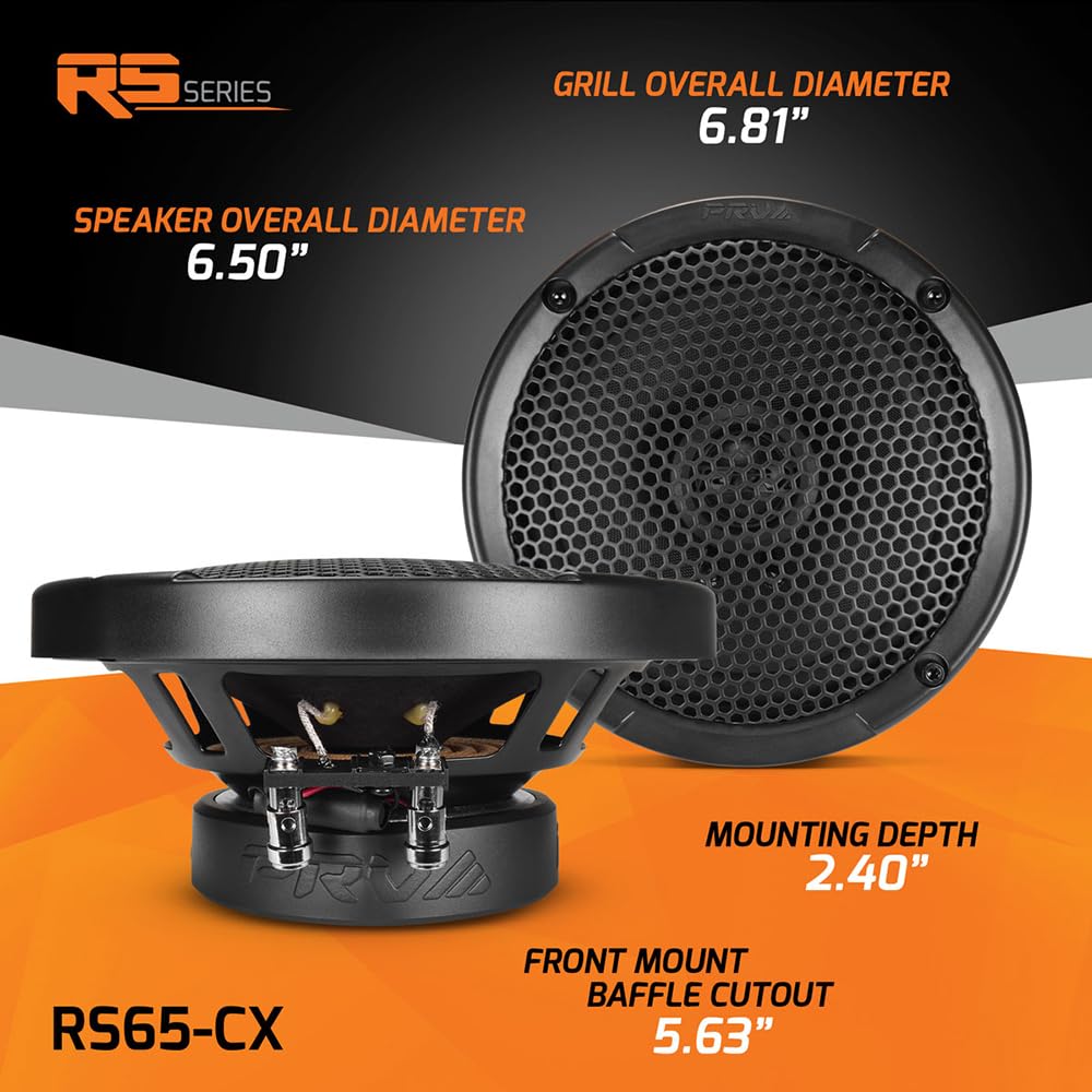 PRV Audio RS65-CX easy installation with standard frame compatibility for many vehicles