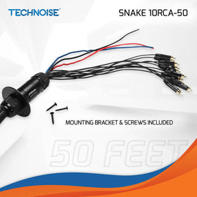PRV AUDIO Snake 10RCA-50 coiled cable demonstrates noise-reducing design for clearer music.