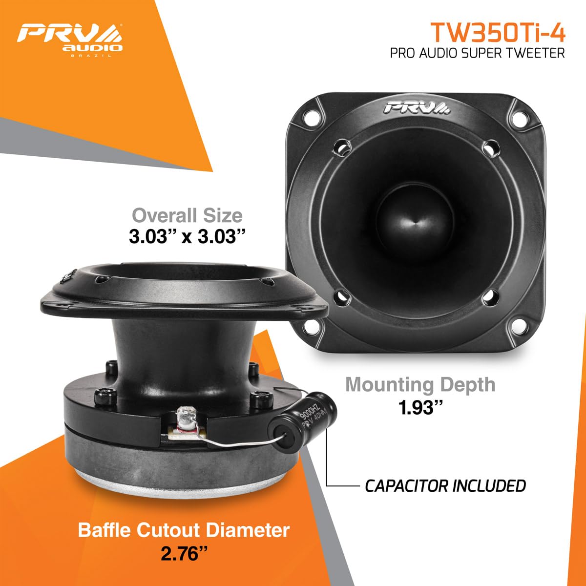 PRV AUDIO rear cast-aluminum frame with terminals showing robust build and easy wiring