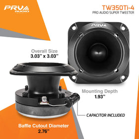 PRV AUDIO rear cast-aluminum frame with terminals showing robust build and easy wiring