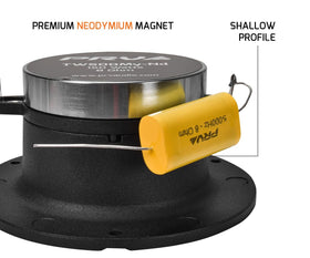 TW500My-Nd paired high-power handling within a larger car audio system