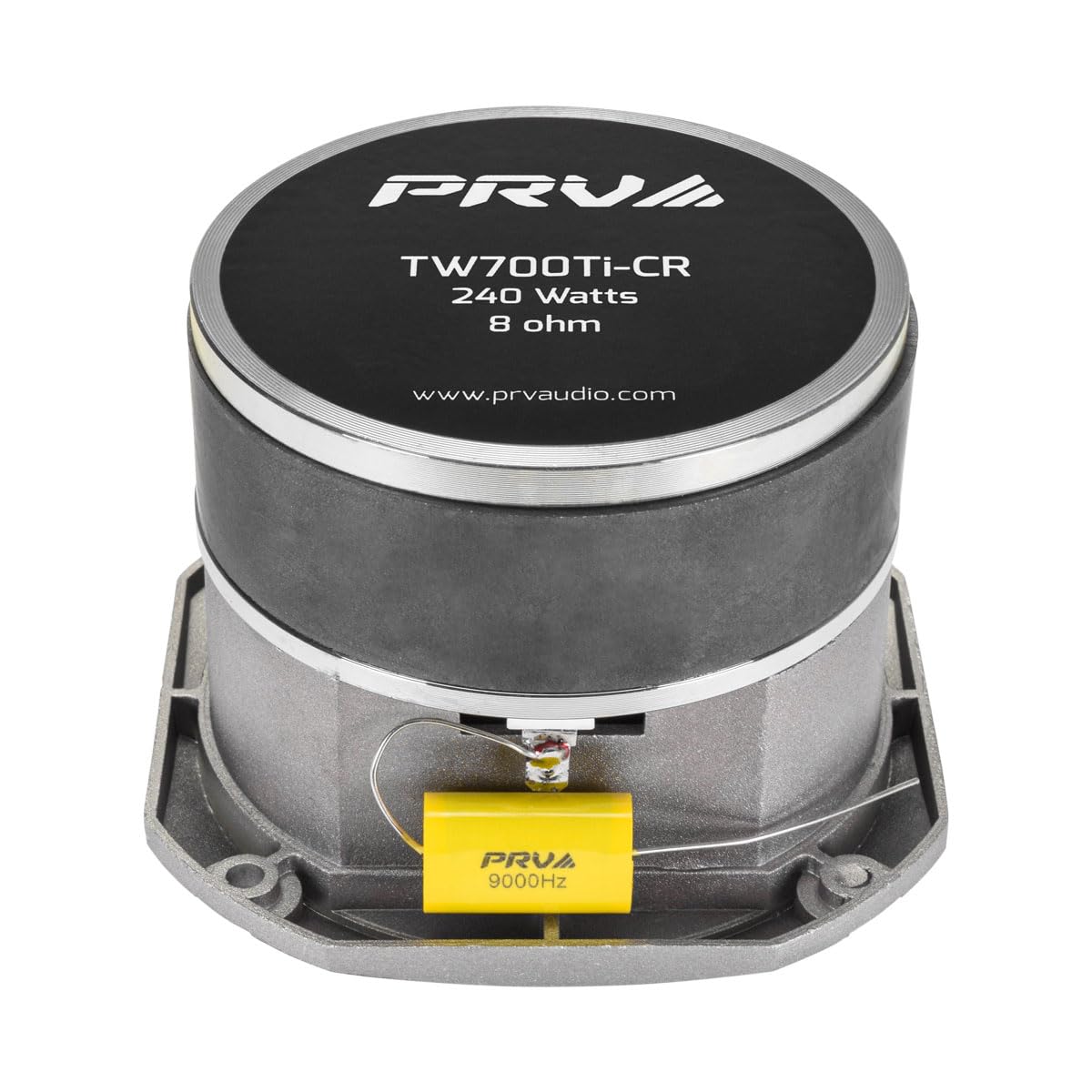 PRV AUDIO built-in polyester capacitor detail reducing distortion and protecting driver