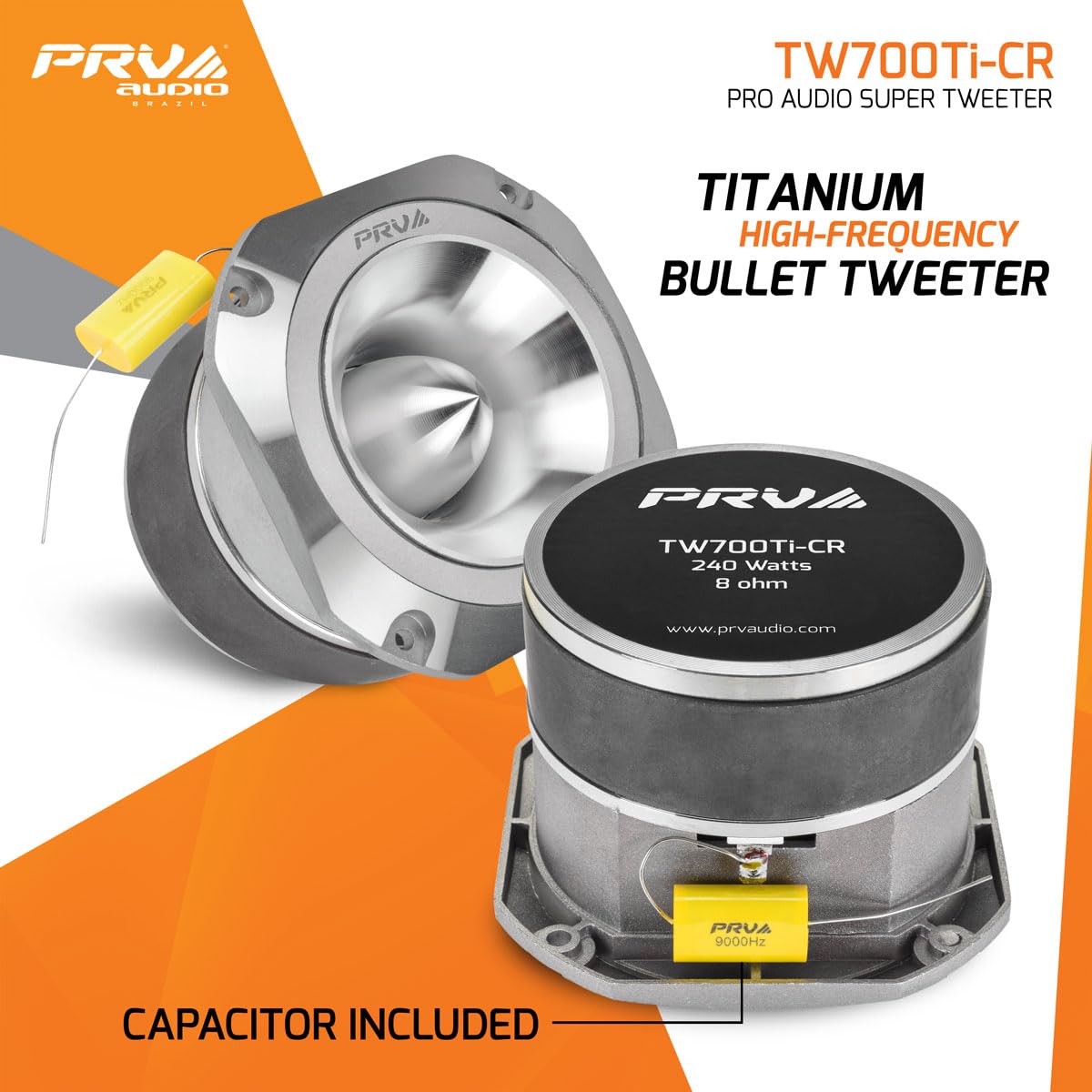 PRV AUDIO internal cross-section illustrating double-magnet efficiency benefit