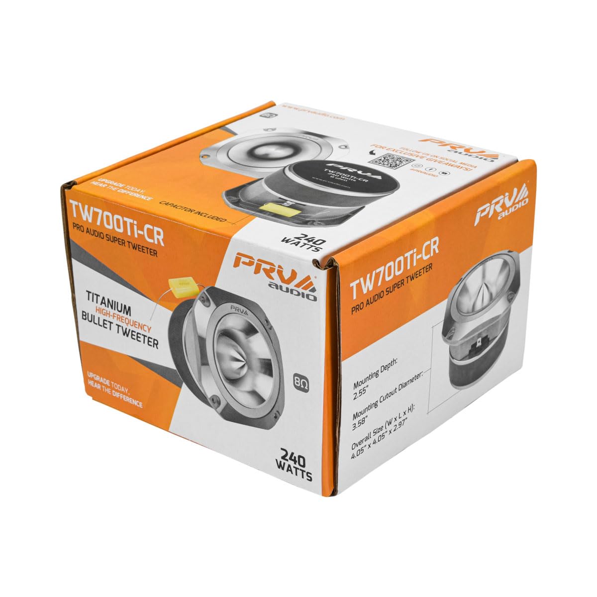 PRV AUDIO tweeter installed in car audio setup delivering brighter treble presence