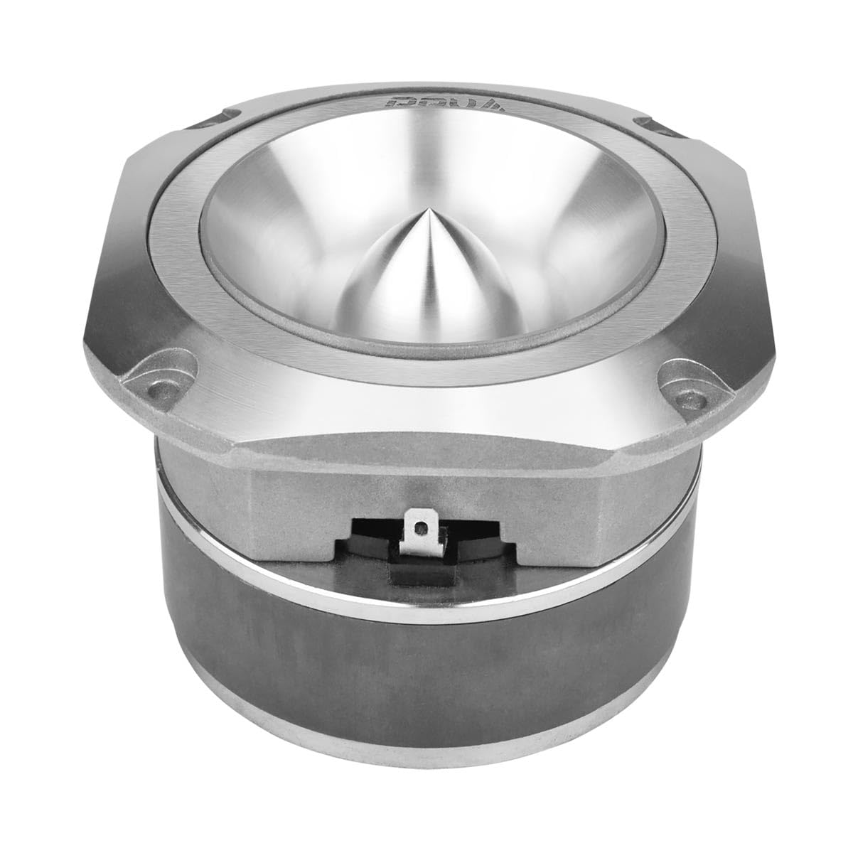PRV AUDIO tweeter beside ruler showing shallow 2.55-inch mounting depth benefit