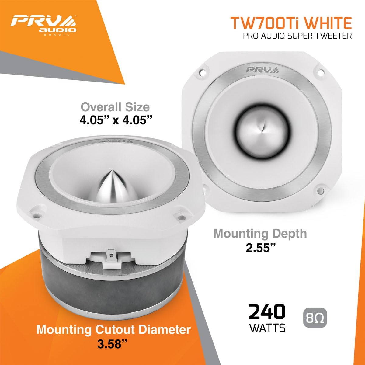 PRV AUDIO close-up of titanium diaphragm revealing precision surface for transient detail