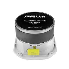 PRV AUDIO TW700Ti White installed in a speaker cabinet demonstrating easy integration