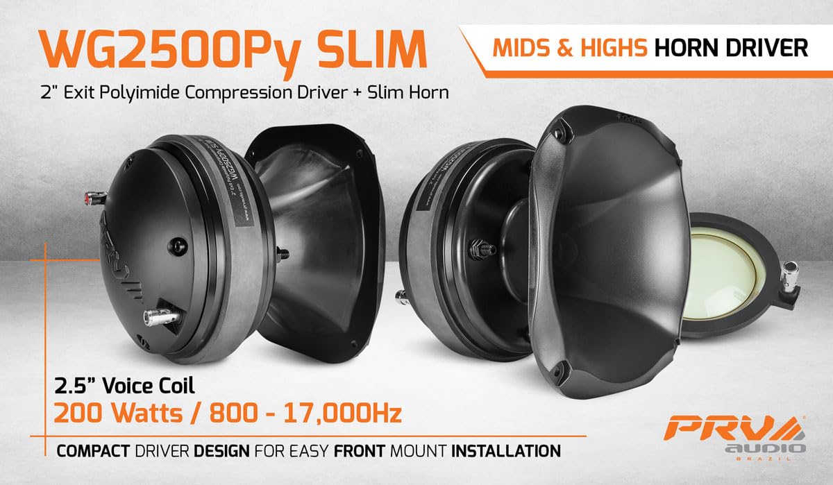 PRV AUDIO WG2500Py Slim polyimide diaphragm emphasizes durability and wide range