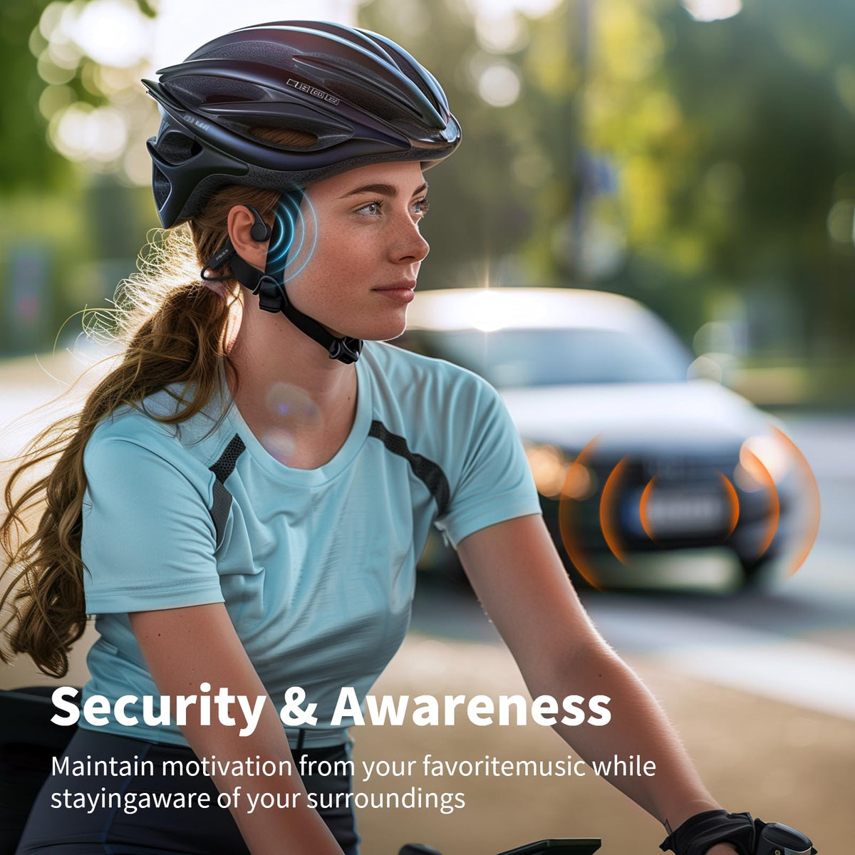 PSIER sport-ready design ideal for hiking and cycling with open-ear safety