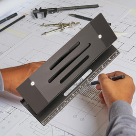 Psitek Fold & Flow vented base promoting laptop cooling during use