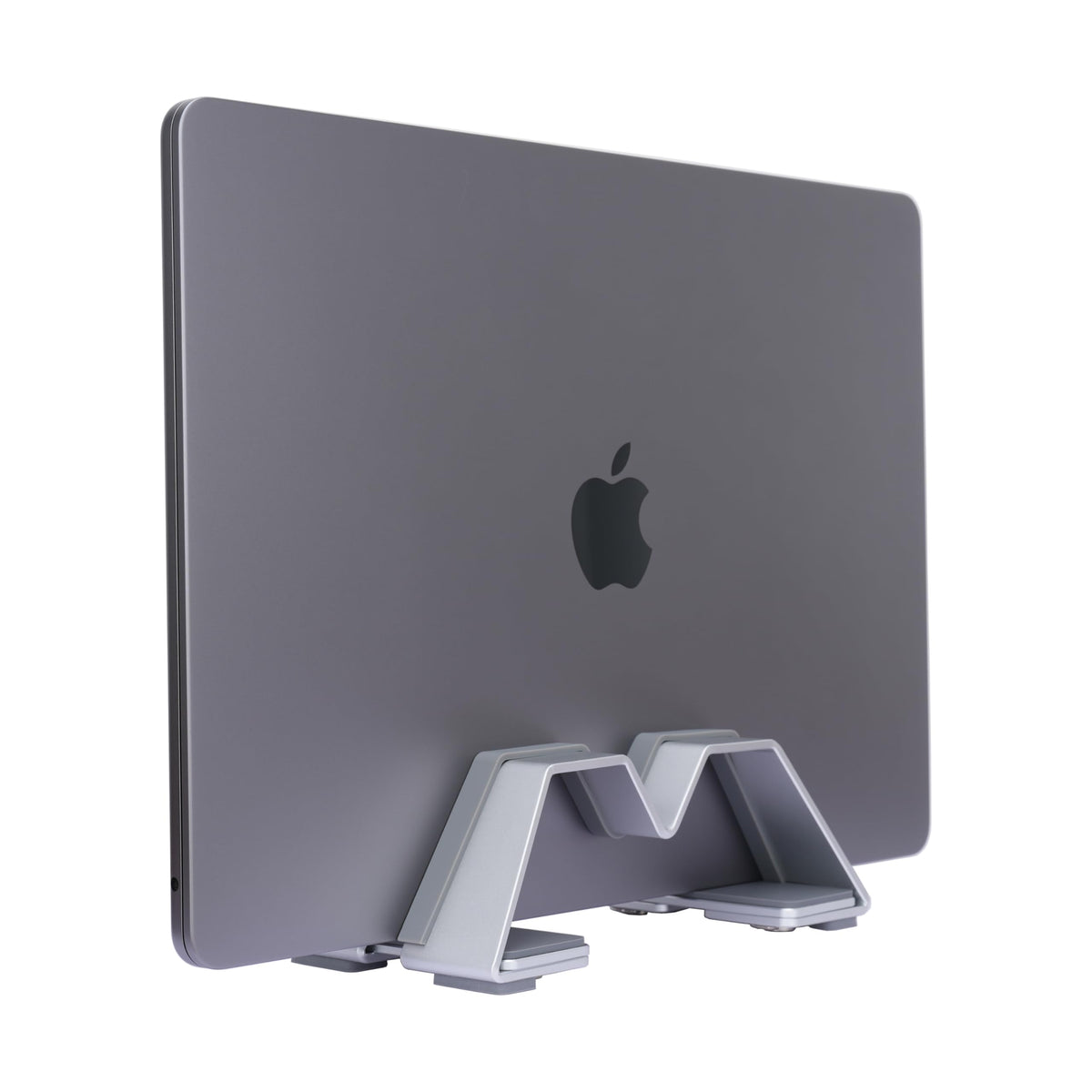 Psitek close-up of silicone cradle protecting laptop edges and preventing scratches