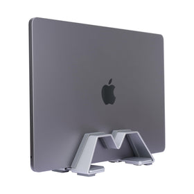 Psitek close-up of silicone cradle protecting laptop edges and preventing scratches