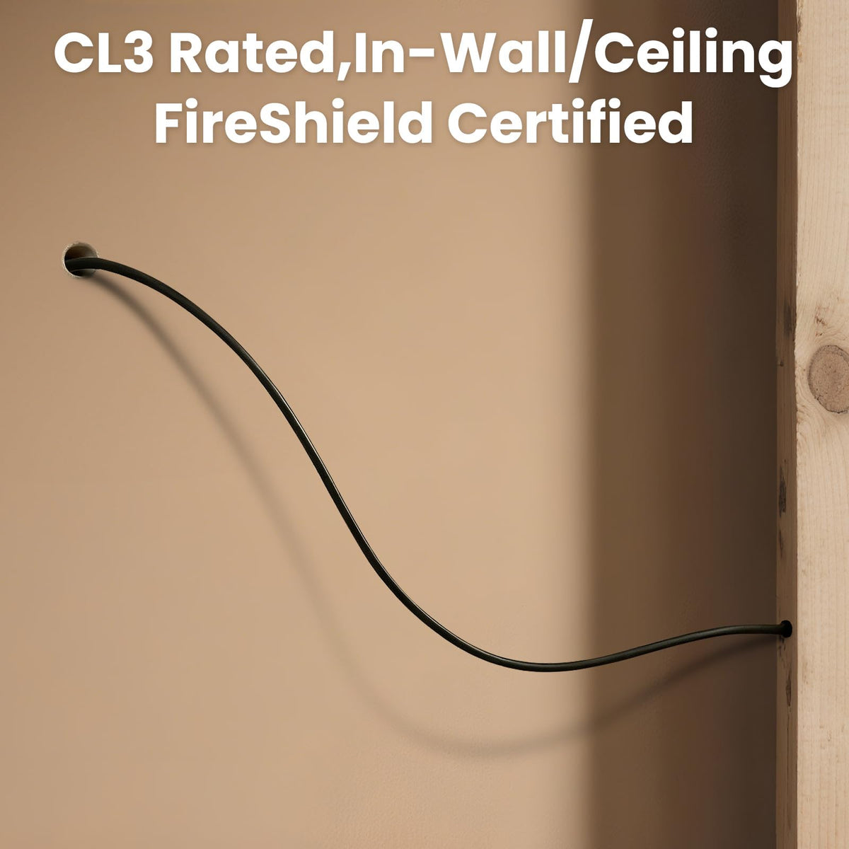 PTASYGK cable routed under a patio demonstrating permanent outdoor use